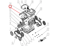 Ущільнювальна коробка для сенсора до пилососа Wybotics WY200, (Sensor seal box №13/WY200)