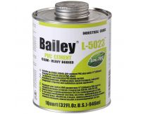 Клей для труб ПВХ Bailey L-5023 946мл (для великих діаметрів труб ПВХ), прозорий