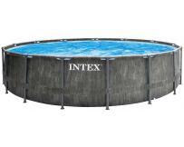 Каркасний басейн Intex 26742 GREYWOOD (457х122 см) з картриджним фільтром, драбиною та тентом