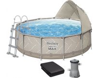 Каркасний басейн Bestway 561FY (396х107 см) з картриджним фільтром, драбиною, тентом і навісом