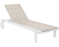 Шезлонг Aquajoy Casablanca, білий із сіро-коричневим