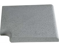Кутовий копінговий камінь Aquazone Tuff 250x300x50-25 мм, сірий (пористий)