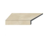 Кутовий Г-подібний елемент бортової плитки Aquaviva Patio Beige, 600x345x50(20) мм (лівий/45°)