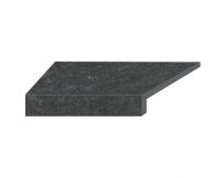Кутовий Г-подібний елемент бортової плитки Aquaviva Stellar Dark Grey, 600x345x50(20) мм (лівий/45°)