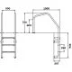 Сходи для басейну Flexinox Overflow Special (3 сходинки), AISI-316L