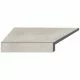 Кутовий Г-подібний елемент бортової плитки Aquaviva Patio Soft Grey, 600x345x50(20) мм (лівий/45°)