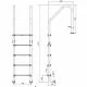 Сходи для басейну Emaux Standard NSL515-SR (5 сходинок), AISI-304