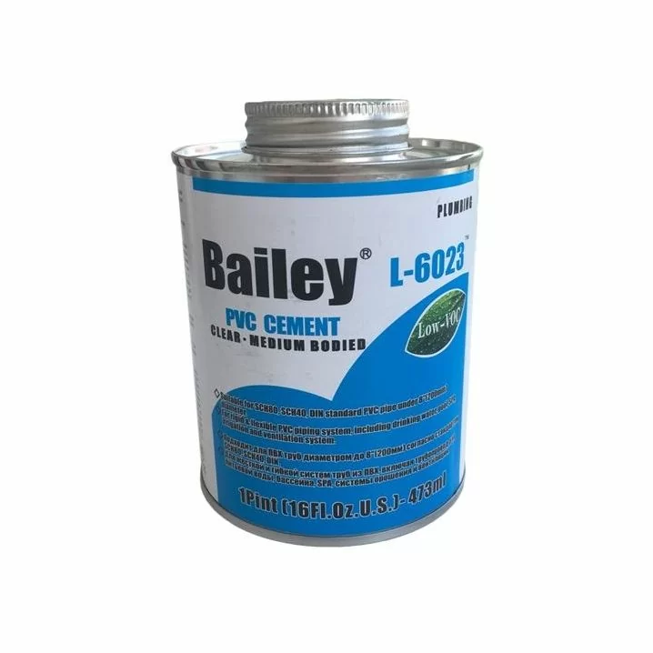 Клей для труб ПВХ Bailey L-6023 473 мл, прозорий