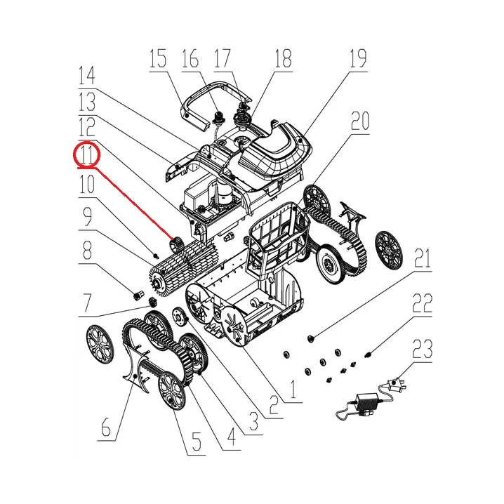 Привідний механізм до пилососа Wybotics WY200, (Driving gear №11/WY200)